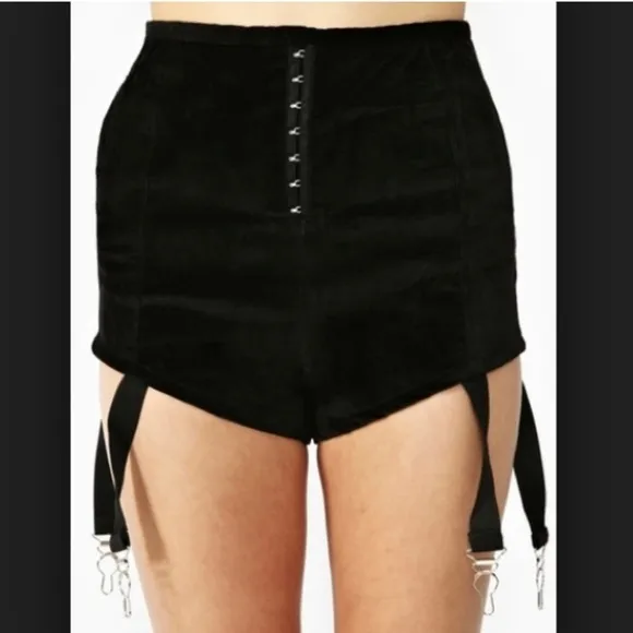 Rare UNIF Velvet Garter Shorts — Archived — Size S — Perfect Condition