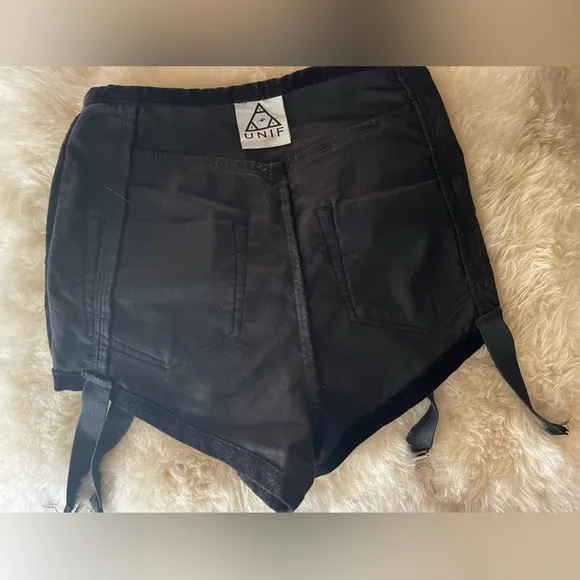 Rare UNIF Velvet Garter Shorts — Archived — Size S — Perfect Condition