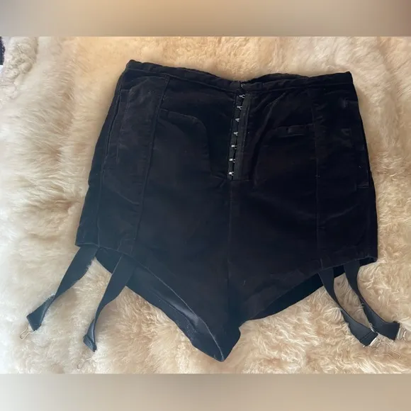 Rare UNIF Velvet Garter Shorts — Archived — Size S — Perfect Condition
