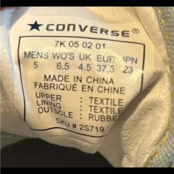 RARE VINTAGE Jack Purcell Denim Converse Sneakers Size 5 Men’s / 6.5 Women’s