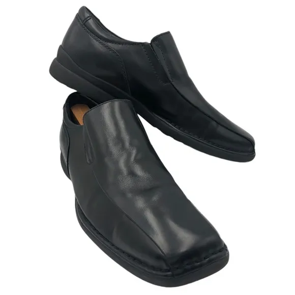 Reaction Mens Slip On Black Dress Loafers