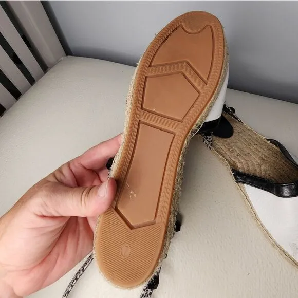 REBECCA MINKOFF GILLES STUDDED LEATHER ESPADRILLE ANKLE STRAP SANDALS SZ 7
