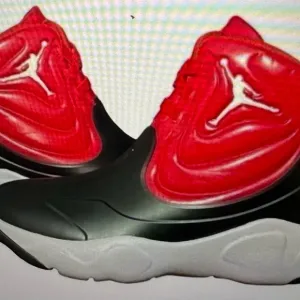 Red and Black Athletic Sneakers. Wear just two times.