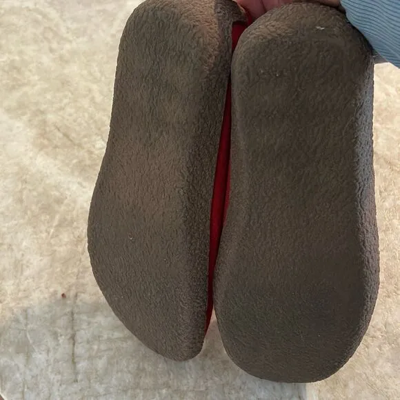 Red Handmade Loafers Size 7