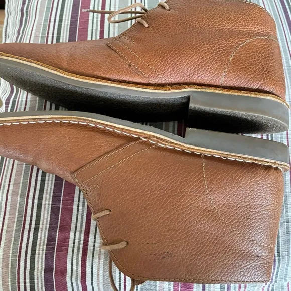 Red Tape Desert Boots In Brown Leather