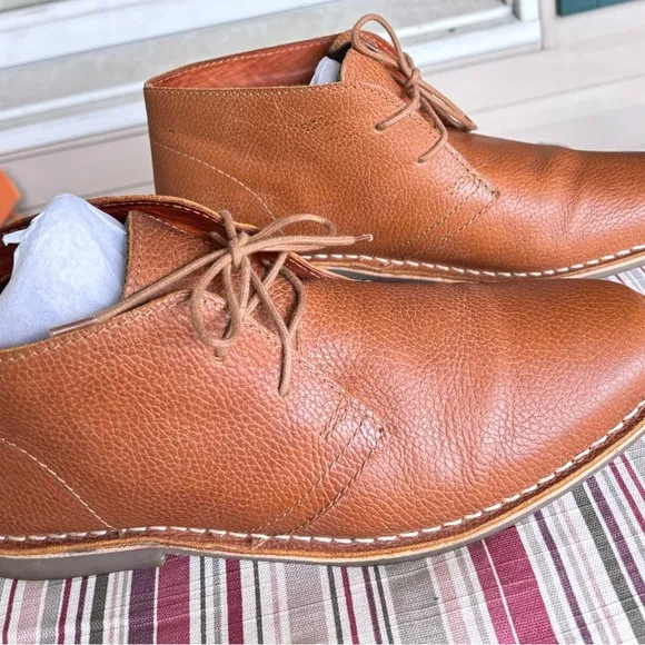 Red Tape Desert Boots In Brown Leather