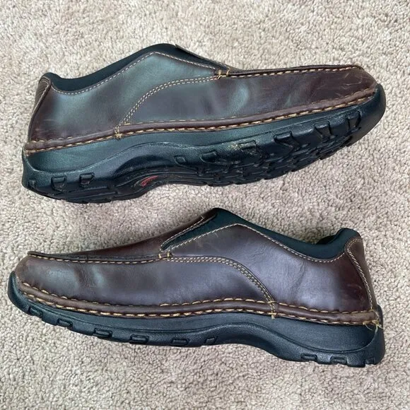 Red Wing Loafers Mens 9 Brown Leather Slip On Oil Resistant Slip Resistant #4054