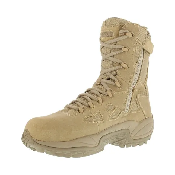 Reebok Boots Tactical Military Men's Sz 5.5 Zip Composite Safety Toe Work F 4313