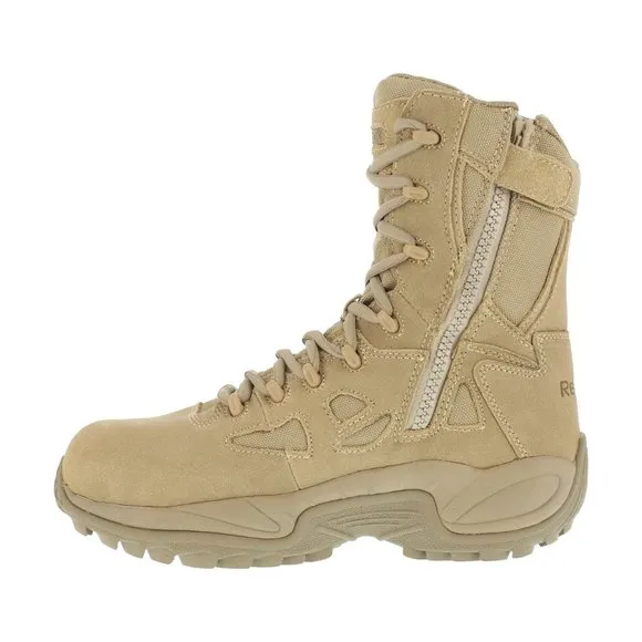 Reebok Boots Tactical Military Men's Sz 5.5 Zip Composite Safety Toe Work F 4313