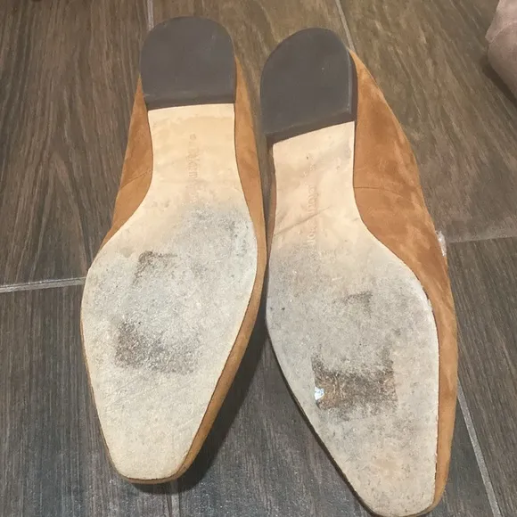 Reformation cognac suede loafers size 9