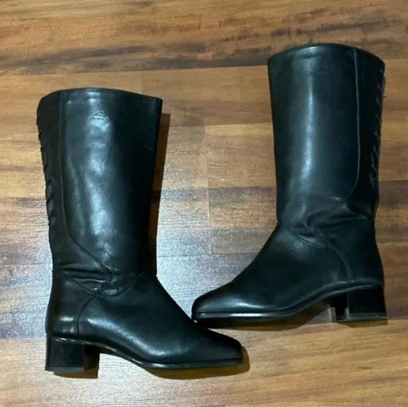 Regence Canada Black Leather Riding  Boots SIZE 9.5