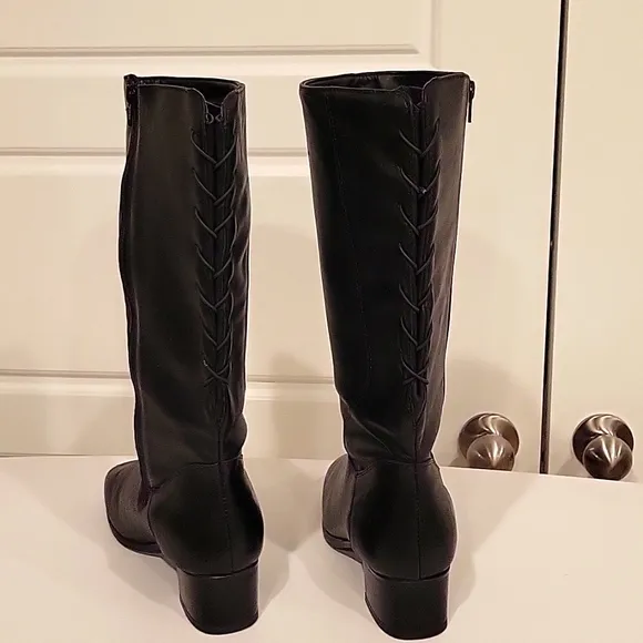 Regence Canada Black Leather Riding  Boots SIZE 9.5