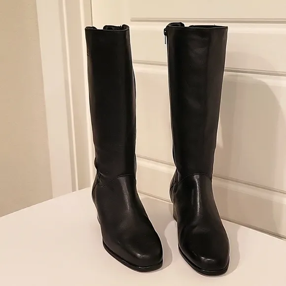 Regence Canada Black Leather Riding  Boots SIZE 9.5