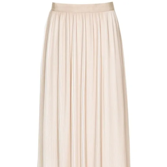 REISS Adalie Plisse Midi Skirt  USA 6   UK 10