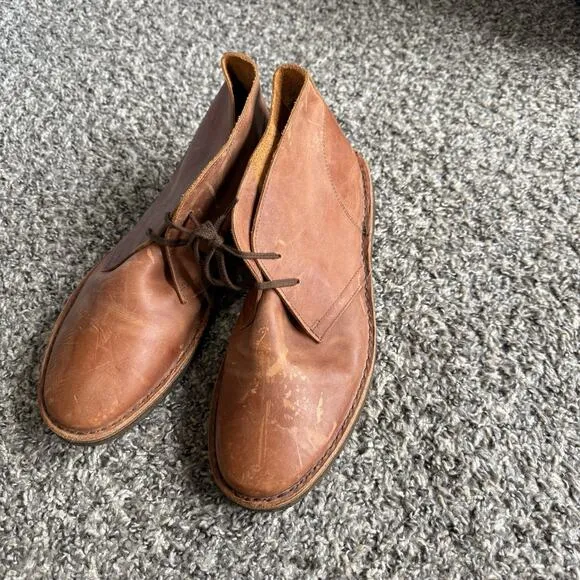 Rhodes Chukka Desert Brown Leather Crepe Sole Boots Mens Size 11 New READ