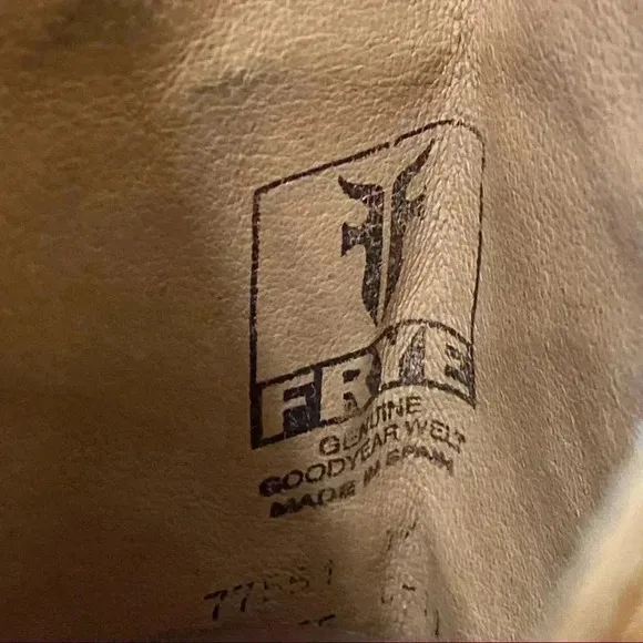Riding boot Campus equestrian cowboy harness Frye Dorado tan size 7.5