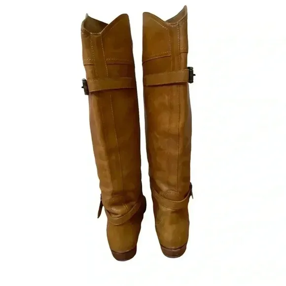 Riding boot Campus equestrian cowboy harness Frye Dorado tan size 7.5