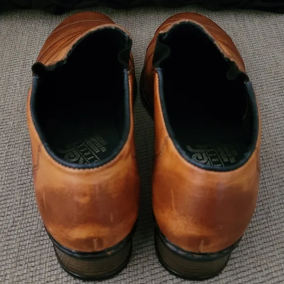 RIEKER ANTI STRESS GENUINE LEATHER DISTRESSED SLIP ON LOAFERS