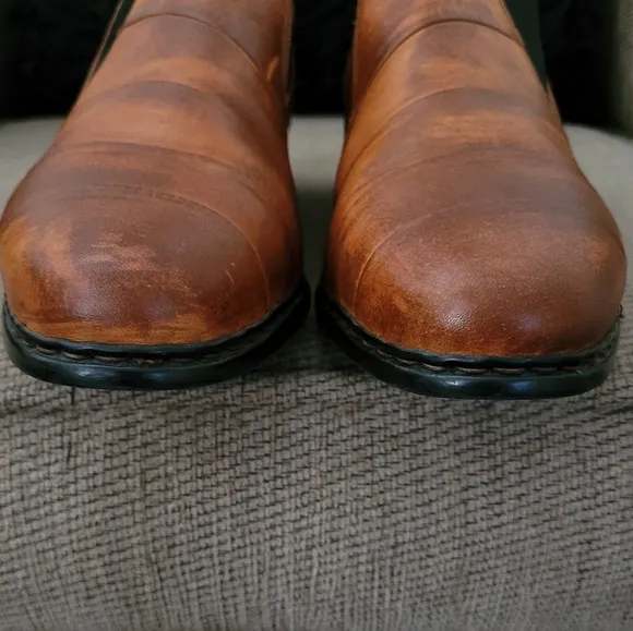 RIEKER ANTI STRESS GENUINE LEATHER DISTRESSED SLIP ON LOAFERS