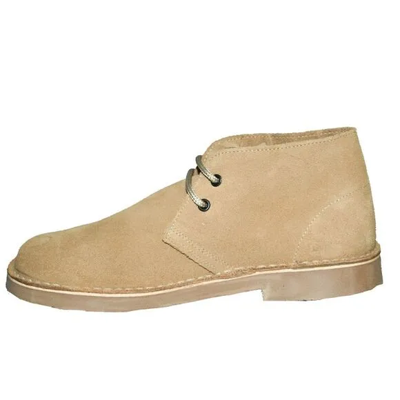 Roamers Mens Real Suede Round Toe Unlined Casual Desert Ankle Boots /Shoes / Cam