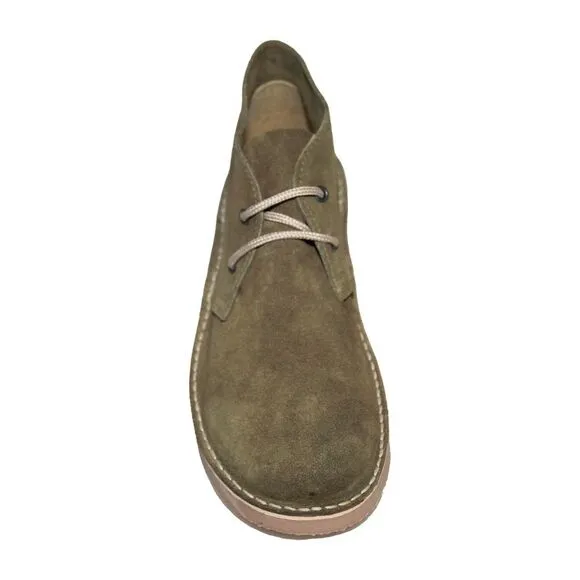 Roamers Mens Real Suede Round Toe Unlined Casual Desert Ankle Boots /Shoes / Kha