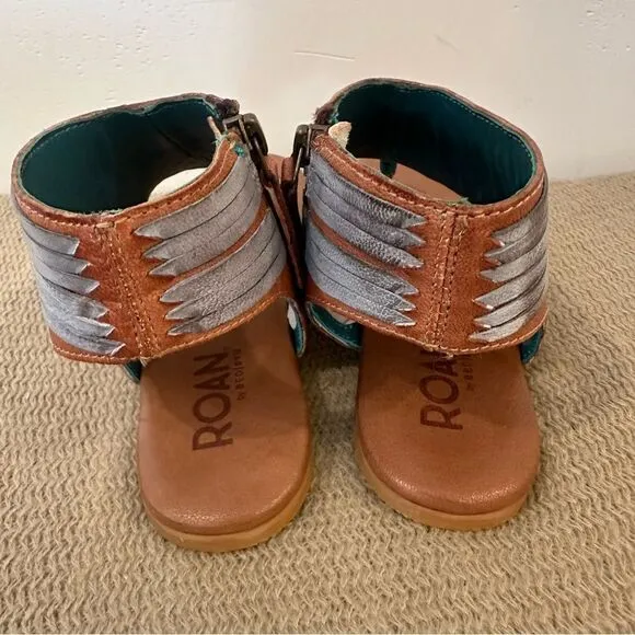 ROAN by Bed Stu Almond Esme Leather Strappy Thong Sandal size 6