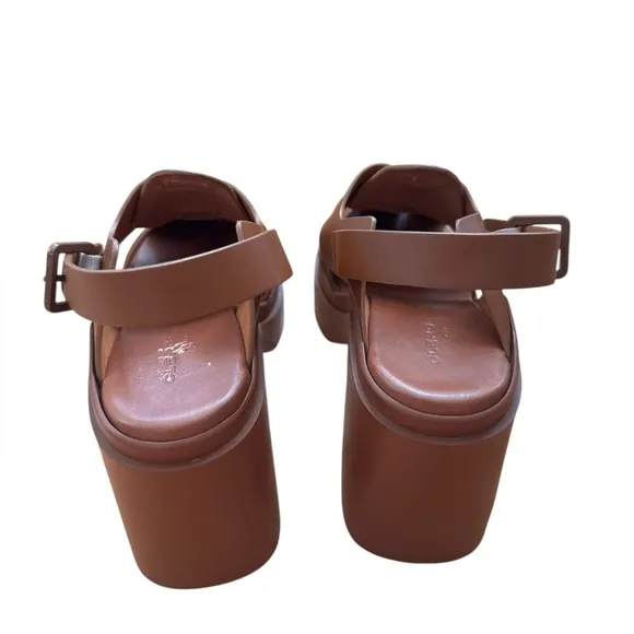 Robert Clergerie Fisherman Leather Platform Sandals 40