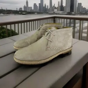 Robert Graham Kamiko Chukka Boots US 10.5 D Tan Nubuck Lace-Up Desert Boot