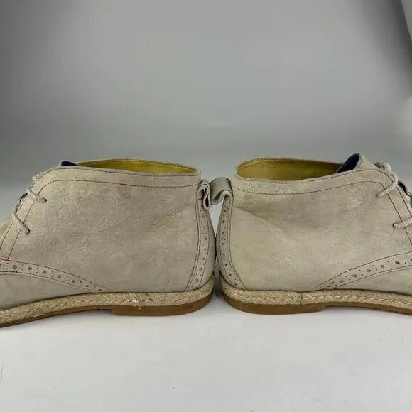 Robert Graham Kamiko Chukka Boots US 10.5 D Tan Nubuck Lace-Up Desert Boot