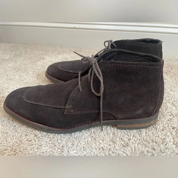 Robert Wayne Men's Sz 11.5 D Tatum Lace Up Chukka Desert Boots Shoes Brown Suede