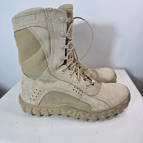 Rocky S2V Military Combat Boots Men’s 8.5 Tan