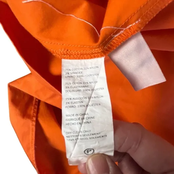 ROKSANDA Orange Smocked Waist Maxi Dress Size 6
