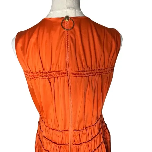 ROKSANDA Orange Smocked Waist Maxi Dress Size 6