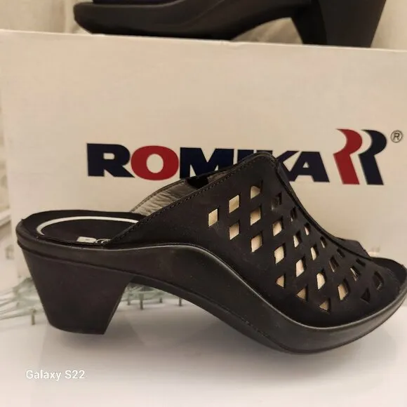Romika &quot;Mokassetta 335&quot; Perforated Sandals. NIB. Size 37/US 6-6.5