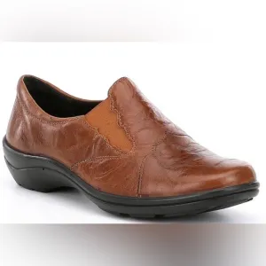 Romika Cassie 24 Slip-On Leather Loafers in Brown NWOT