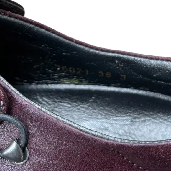 Romika Leather Upper Slip On Loafers in Burgundy Size: 36 (6)