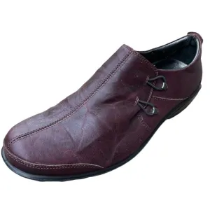 Romika Leather Upper Slip On Loafers in Burgundy Size: 36 (6)