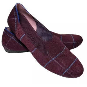 Rothy’s Burgundy Grid Plaid Loafer 10.5