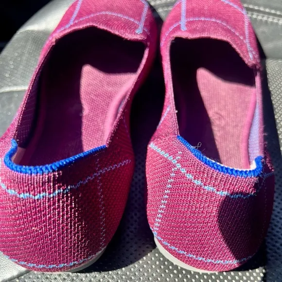 Rothy’s Burgundy Grid Plaid Loafer 10.5