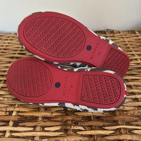 Rothy’s cowgirl print kid’s loafers