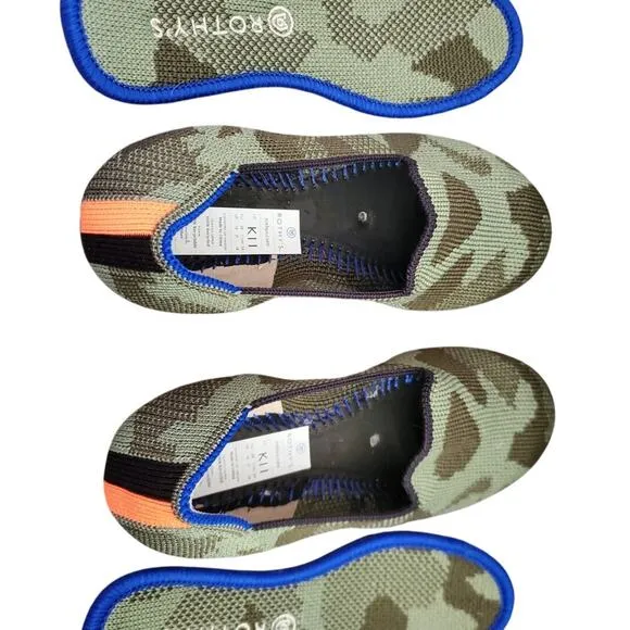 Rothy's Kids Camo Slip On Loafers, Size 11