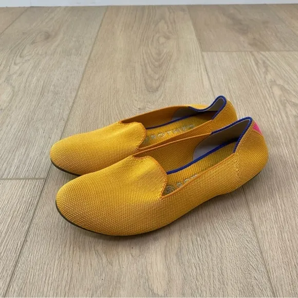 Rothy's Lemon Drop Yellow Slip On Loafers Size 7