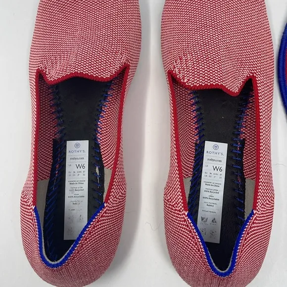 ROTHY’S: Lollipop Loafers. Rare/Retired. Red/White. Size 6. Slip On