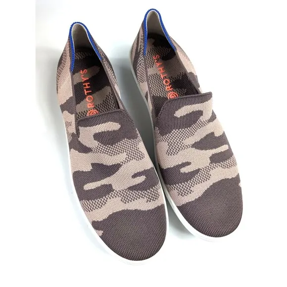 Rothy's Retired The Sneaker Slip On Taupe Camo Loafers Shoes Sneakers Size 12