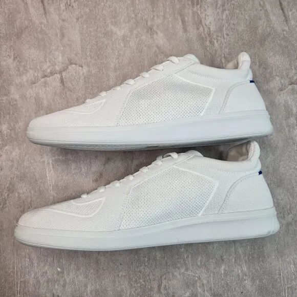 Rothy's RS01 Casual Sneakers Mens Sz 11 White Knit Low Top Sporty Comfort Shoes