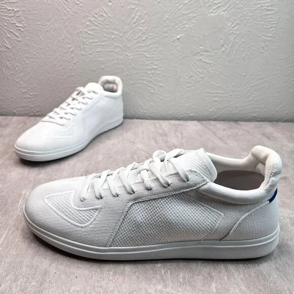 Rothy's RS01 Casual Sneakers Mens Sz 11 White Knit Low Top Sporty Comfort Shoes