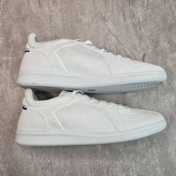Rothy's RS01 Casual Sneakers Mens Sz 11 White Knit Low Top Sporty Comfort Shoes