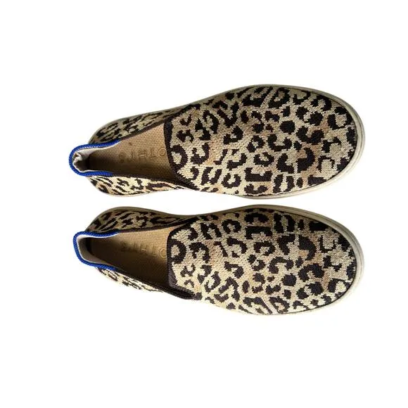 Rothys Slip on SNEAKER Womens Cat Leopard Print Limited Edition Loafers Size 5.5
