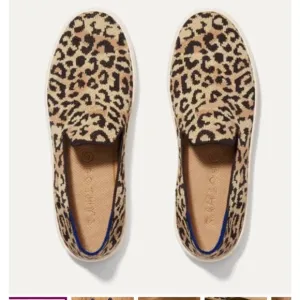 Rothys Slip on SNEAKER Womens Cat Leopard Print Limited Edition Loafers Size 5.5