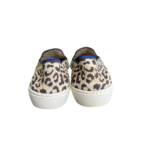 Rothys Slip on SNEAKER Womens Cat Leopard Print Limited Edition Loafers Size 5.5